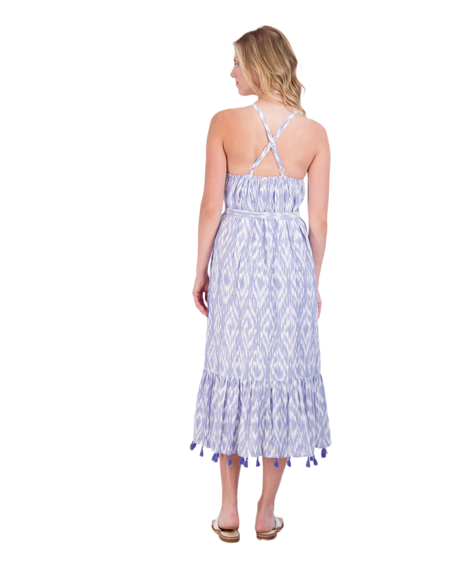 Chantal Women's Sundress Blue Ikat