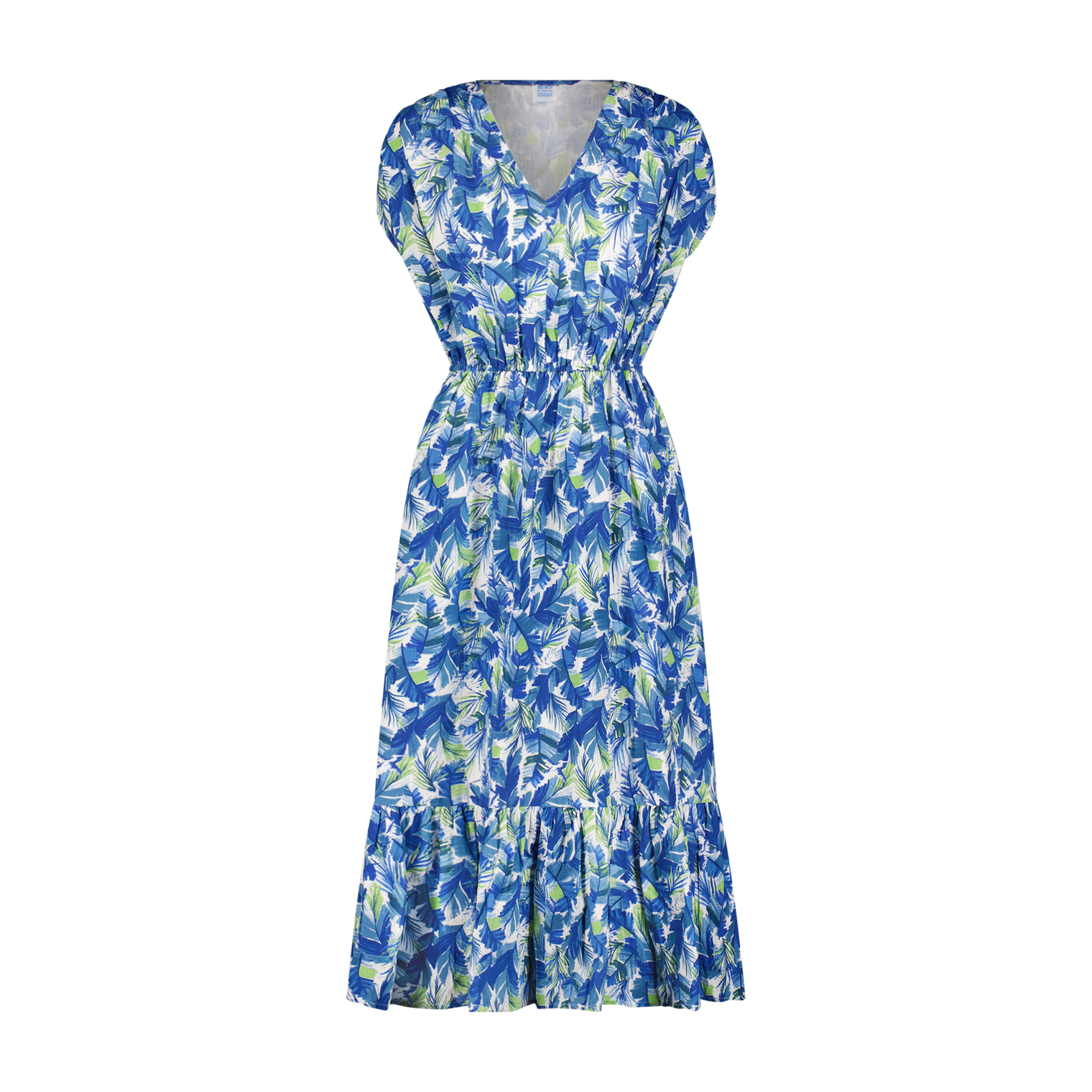 Olympia Womens V Neck Dress Pelican Palm
