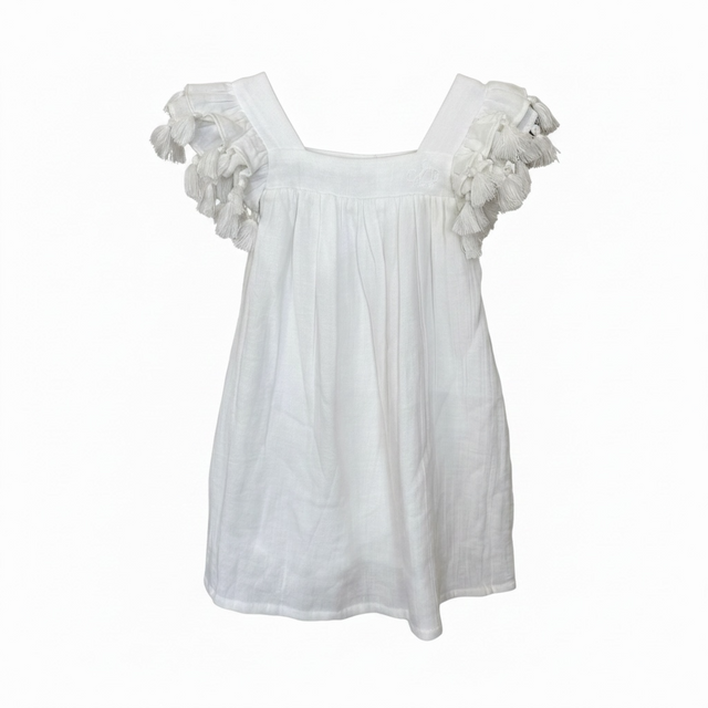 Mer St Barth Cheval Blanc Girls' Dress Whte