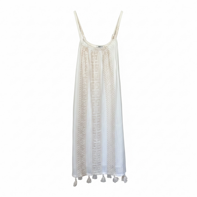 Mer St Barth Mini Chantal Girls' Dress Gold Stripe