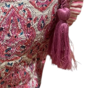 La Plage Ruffle Pouch Pink Paisley