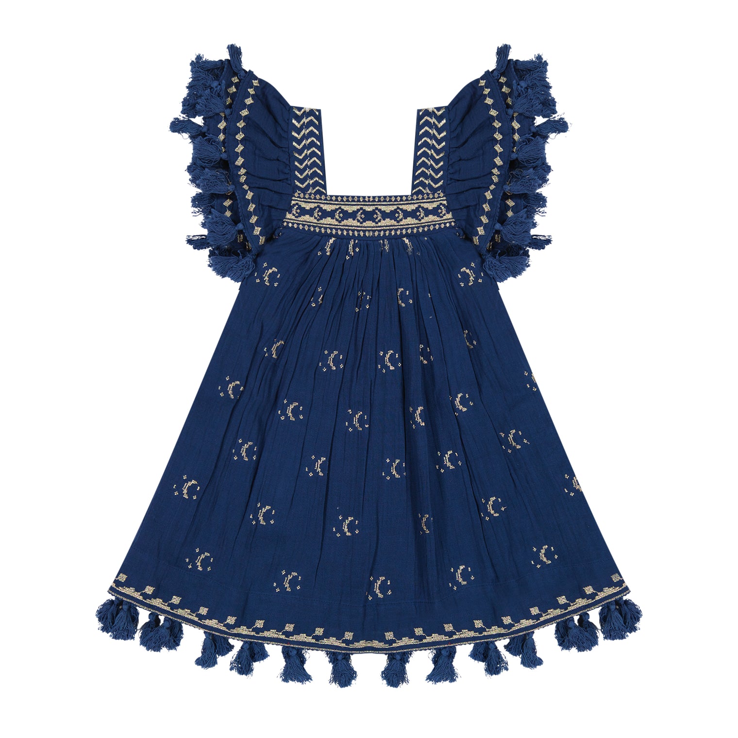 Serena Girls Tassel Dress Galaxy Embroidery