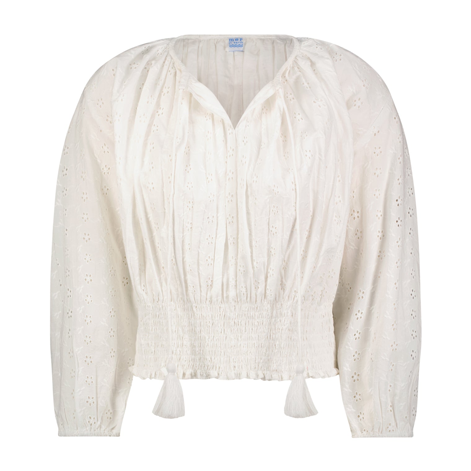 Lola Women's Blouse White Eyelet