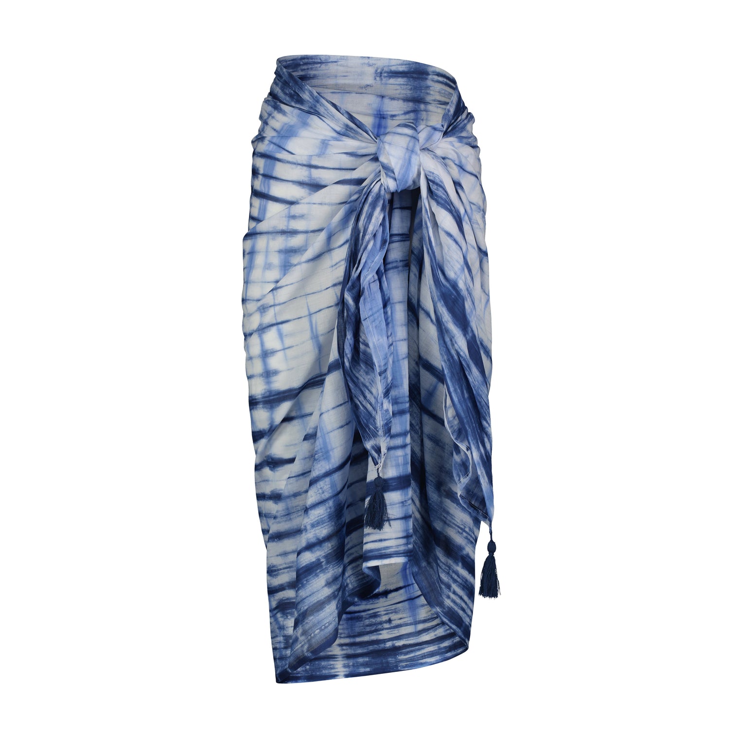 Cotton Saline Pareo Marine Shibori