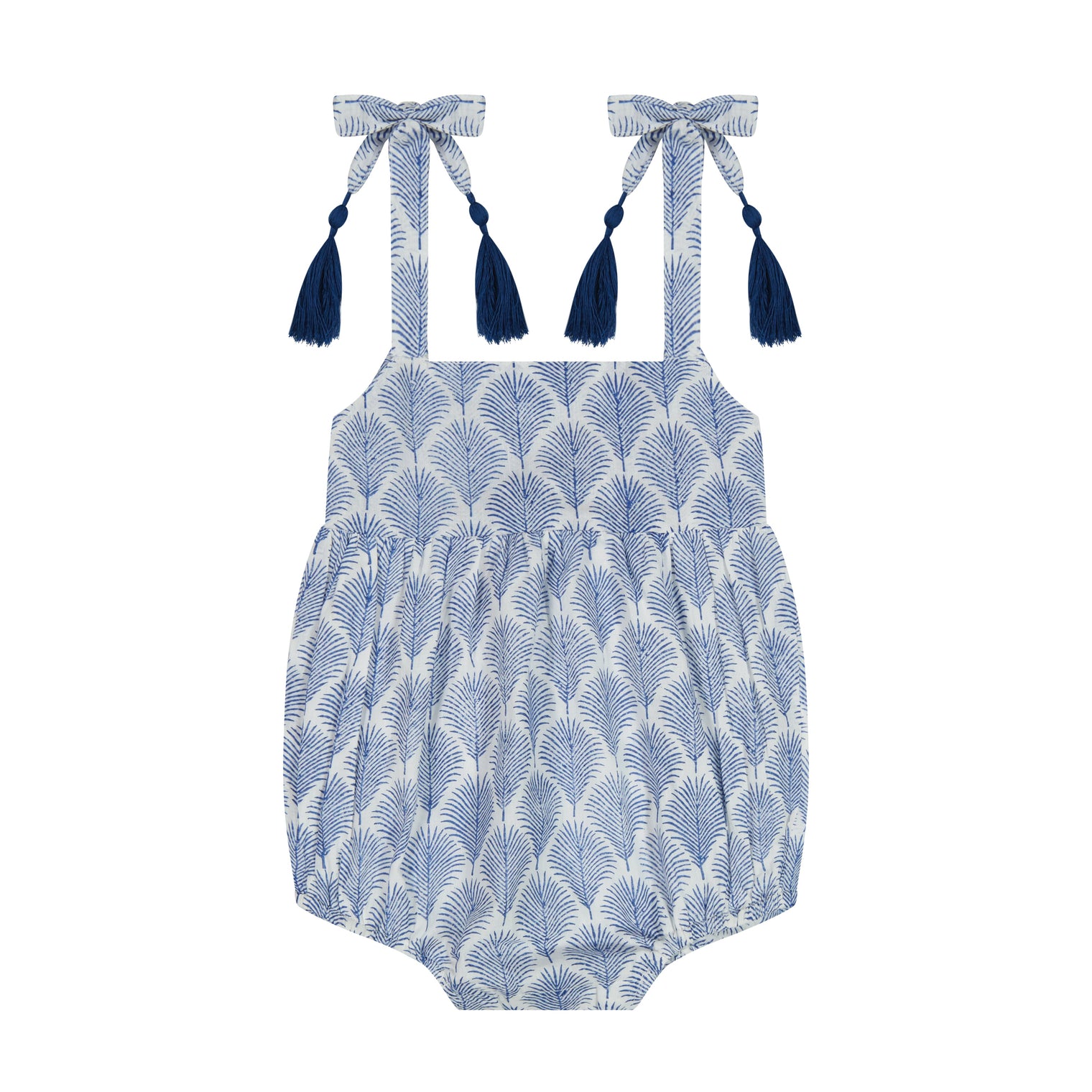 Zoe Baby Romper Navy Feather