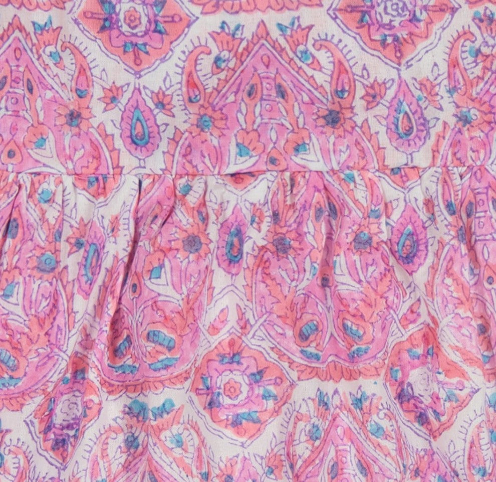 Zoe Baby Romper Pink Paisley