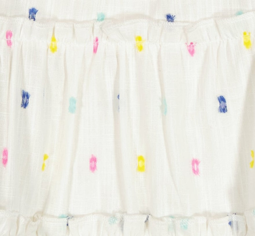 Mer St Barth Zoe Baby Romper Confetti Swiss Dot