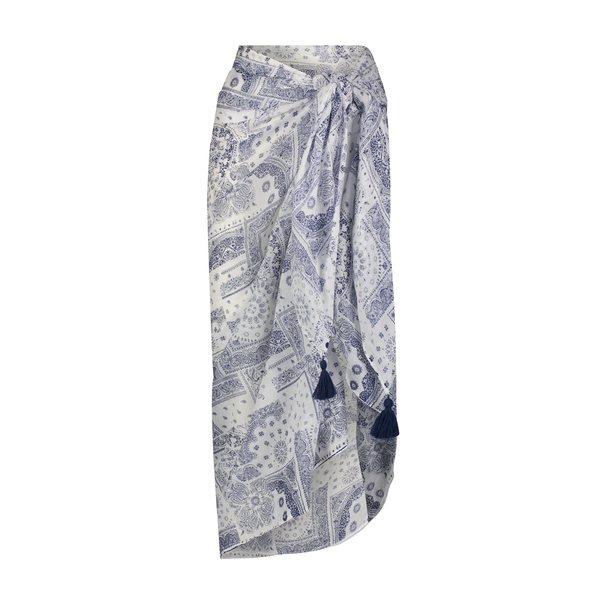 Mer St Barth Cotton Saline Pareo White Bandana