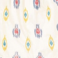 Mer St Barth Eva Women's Ruffle Sundress Gold Blue Ikat