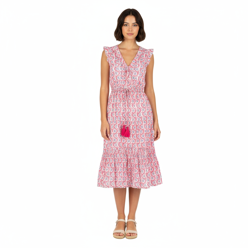Mer St Barth Giselle Women's Maxi Dress Jaipur Bloom