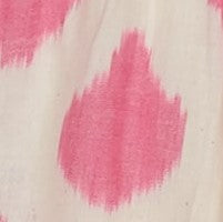 Mer St Barth Giselle Women's Maxi Dress White Pink Ikat