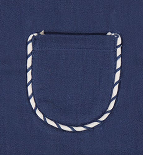 Mer St Barth Julien Baby Boy Romper Lapis Blue