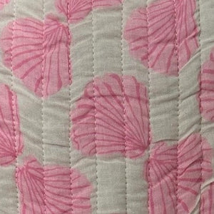 Mer St Barth La Plage Ruffle Pouch Shell Beach Pink