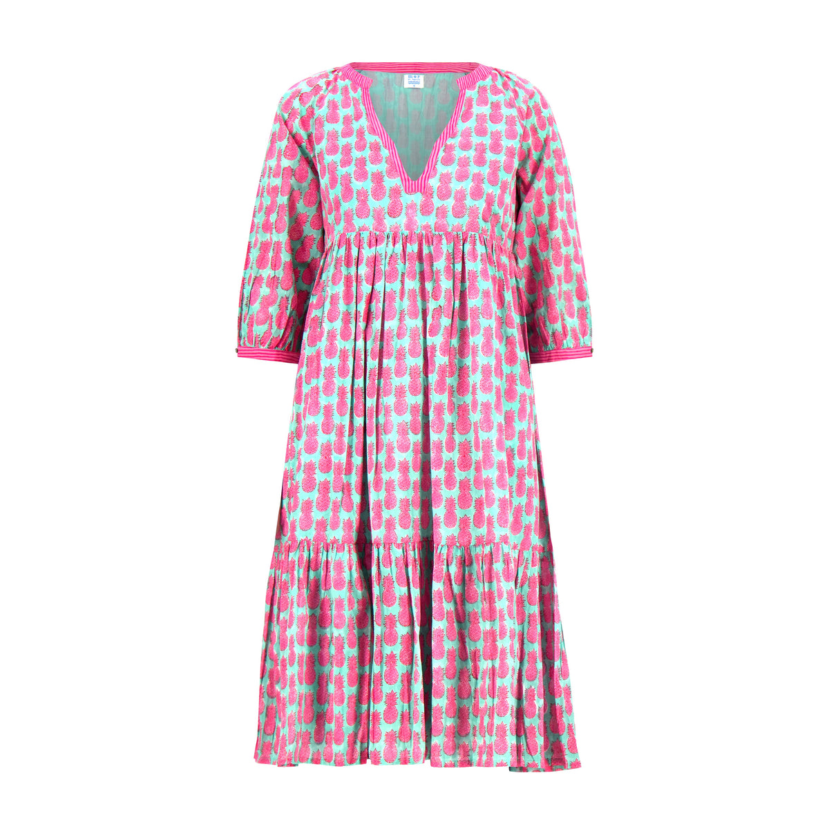 Mer St Barth Martine Women's Dress Pineapple Crush Pink
