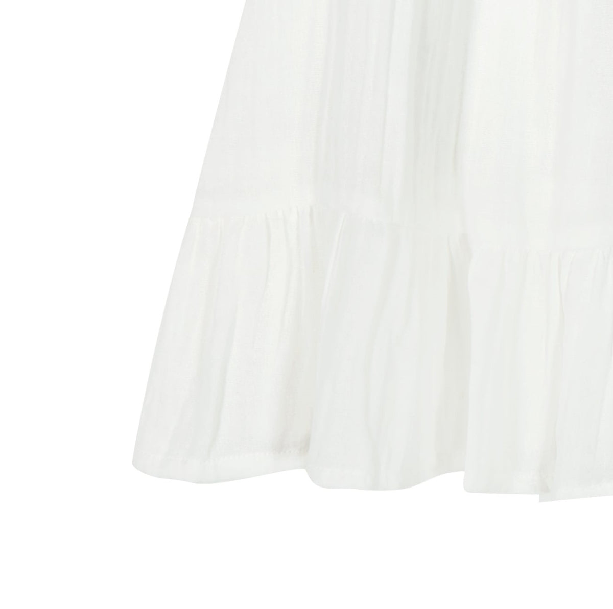 Mer St Barth Mini Eva Girls' Ruffle Dress White