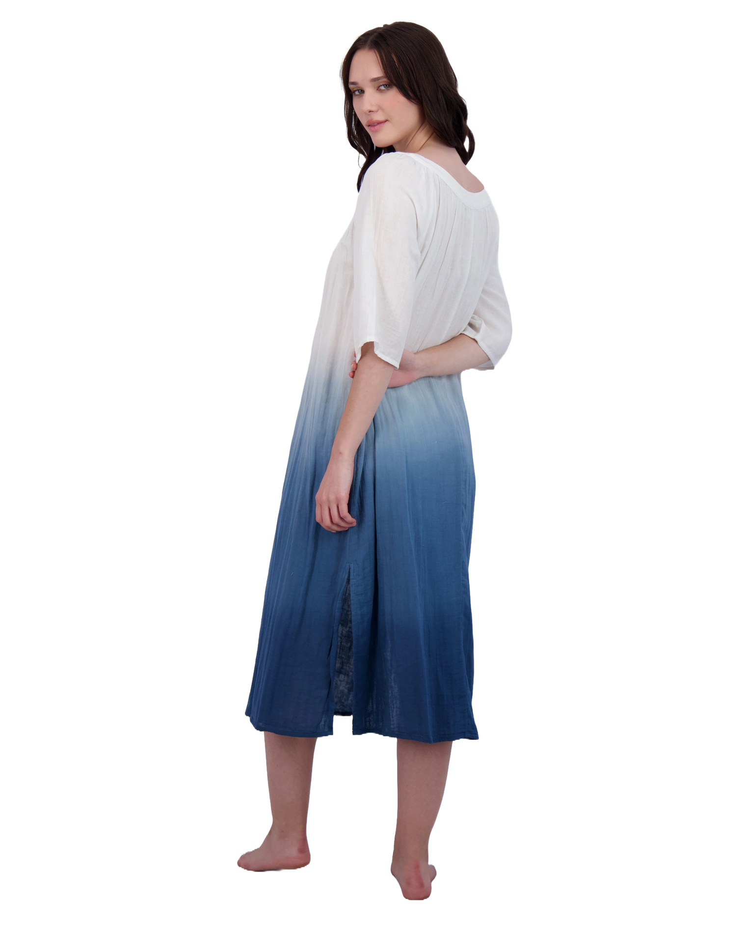 Virginie Women's Maxi Caftan Blue Ombre
