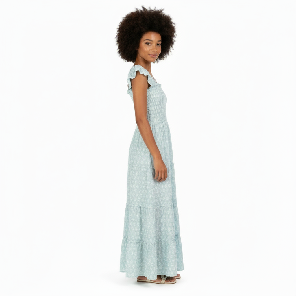 Mer St Barth Paloma Women's Maxi Dress Seafoam Booty