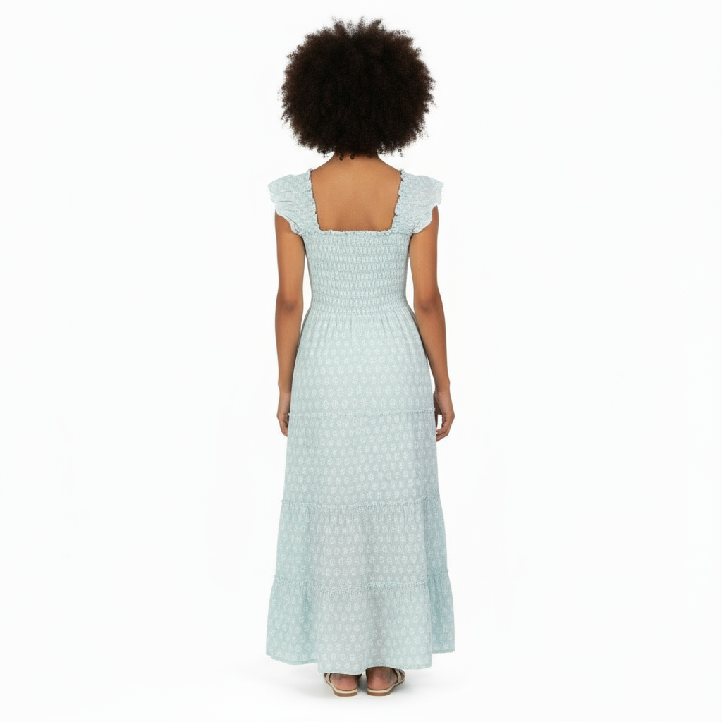 Mer St Barth Paloma Women's Maxi Dress Seafoam Booty