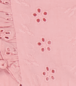 Mer St Barth Lola Women's Blouse Blush Pink Eyelet