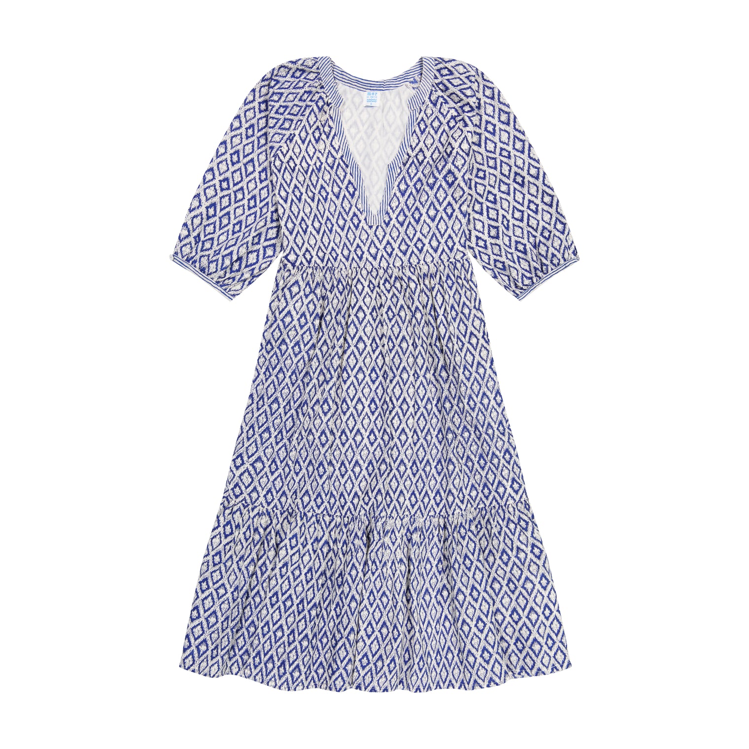 Martine Women's Popover Dress Navy Ikat