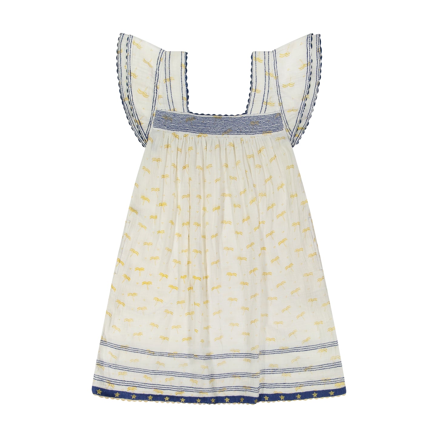 Sandrine Women's Dress Swaying Palm Gold - final sale