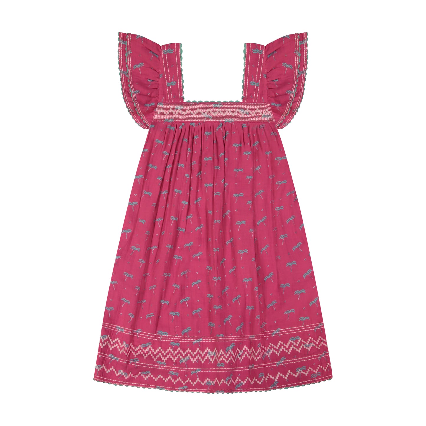 Sandrine Women's Dress Swaying Palm Pink - final sale