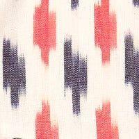 Daphne Girl's Flutter Sleeve Dress Cream Red Navy Ikat