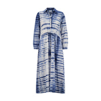 Anais Womens Shirtdress Navy Shibori
