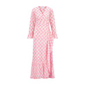 Mer St Barth Genevieve Women's Ruffle Wrap Dress Shell Beach Pink