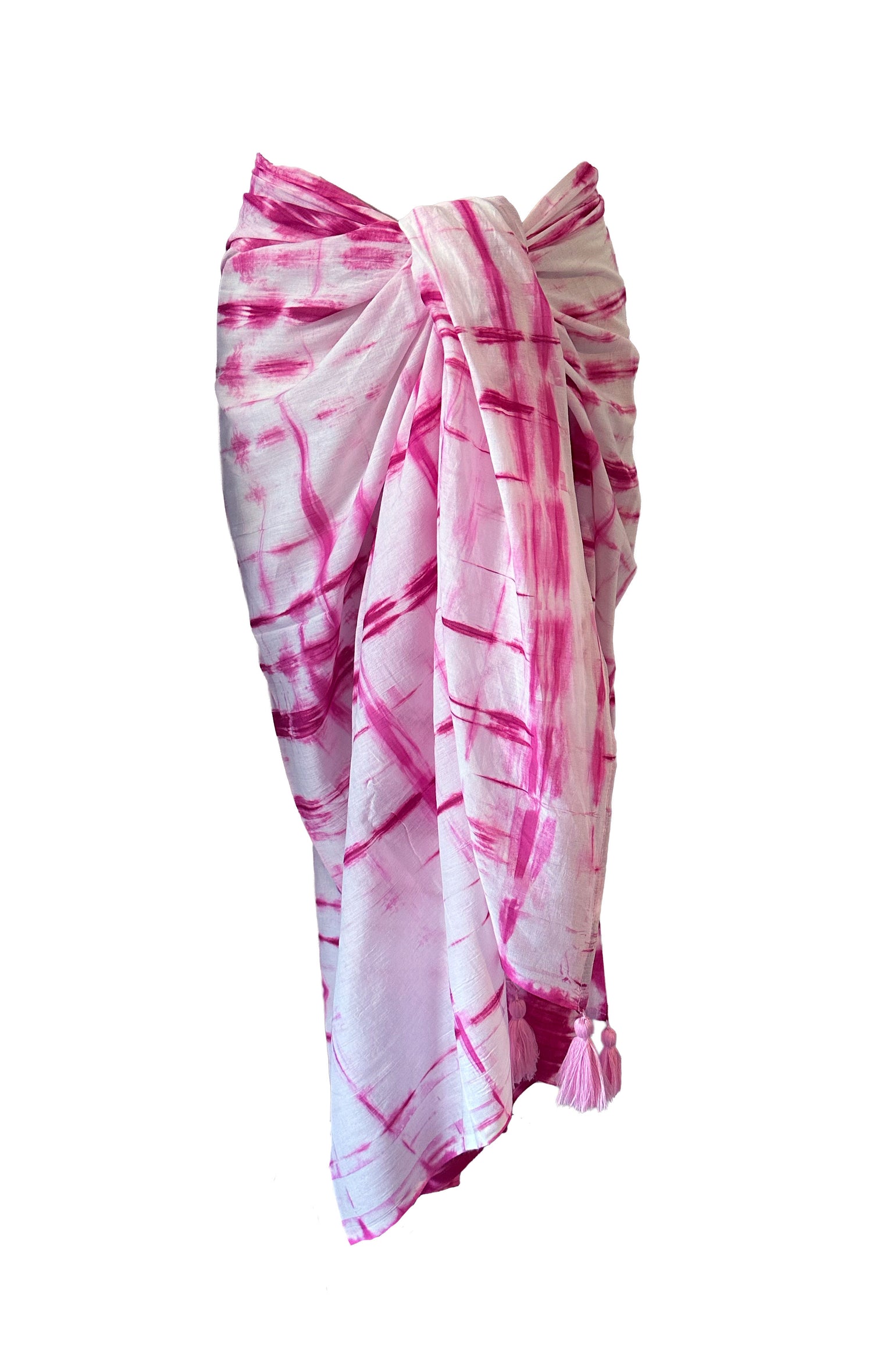 Cotton Saline Pareo Hibiscus Shibori