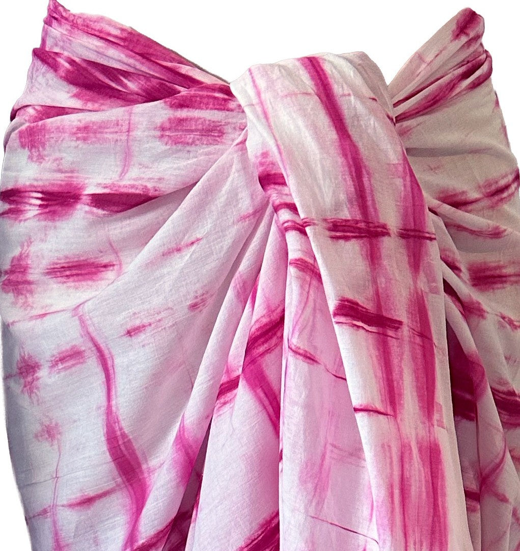 Cotton Saline Pareo Hibiscus Shibori