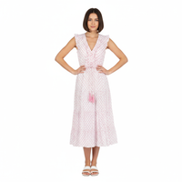 Giselle Women's Maxi Dress Pink Butterfly