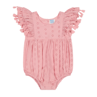 Anna Baby Romper Blush Pink Eyelet