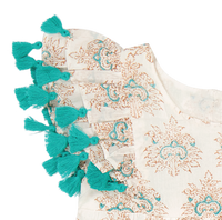 Anna Baby Romper Ocean Aqua Rhapsody