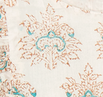 La Plage Ruffle Pouch Aqua Rhapsody