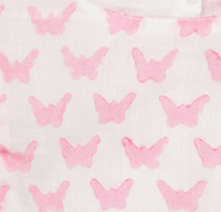 La Plage Ruffle Pouch Pink Butterfly