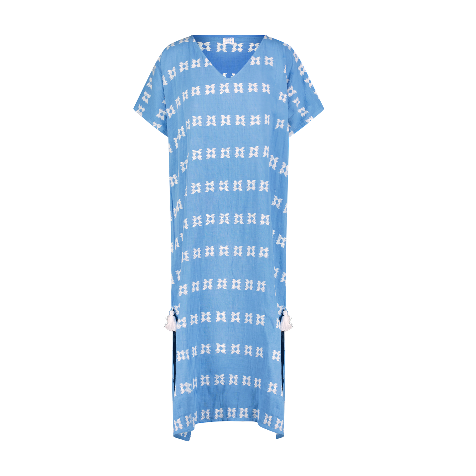 Capucine Maxi Women's Caftan Sky White Embroidery