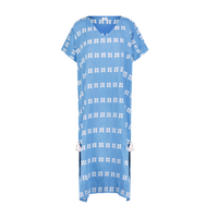 Capucine Maxi Women's Caftan Sky White Embroidery