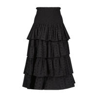 Karmin Women's Ruffle Skirt Black Eyelet