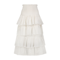 Karmin Women's Ruffle Skirt White Eyelet