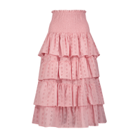 Karmin Women's Ruffle Skirt Blush Pink Eyelet