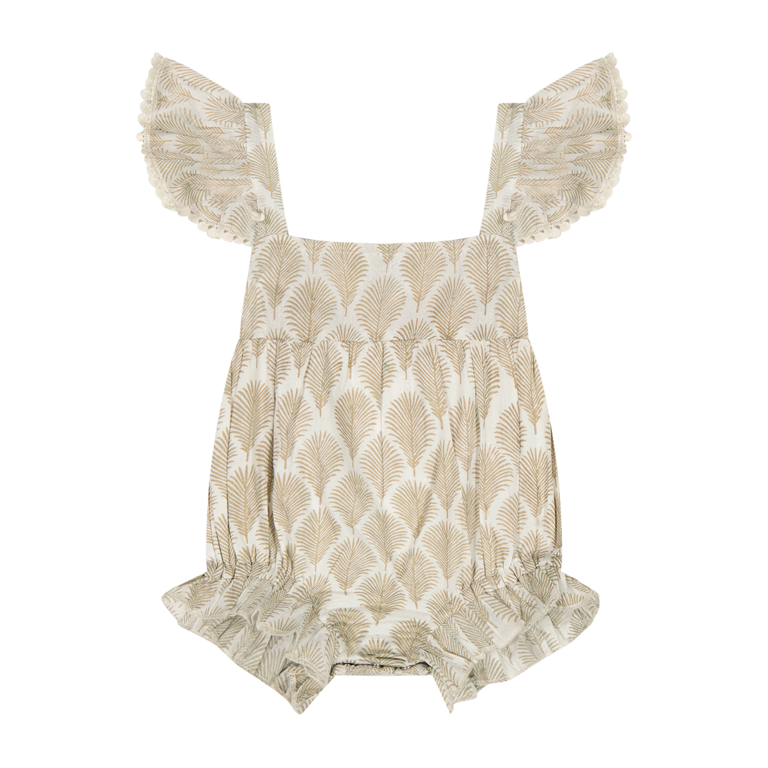 Chloe Baby Romper Gold Feather