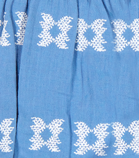 Chloe baby romper sky white embroidery