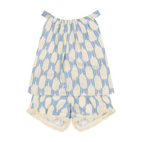 Colette Girls Top and Short Set Sky Blue IKat