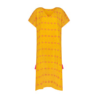 Capucine Women's Maxi Caftan Dress Marigold Embroidery