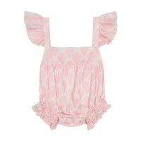 Chloe Baby Romper Pink Feather