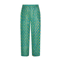 Clementine Womens Top & Pant Set Green Palm