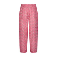 Clementine Womens Top & Pant Set Pink Palm