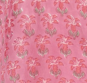 Clementine Womens Top & Pant Set Pink Palm