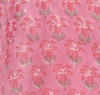 Clementine Womens Top & Pant Set Pink Palm